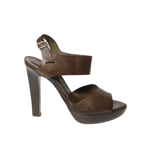 Marni High Heel Sandals in Brown Leather